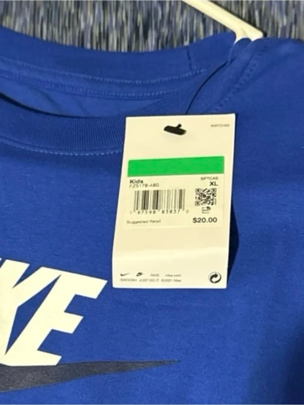 Nike Boys' Royal Blue Graphic Short Sleeve Tee